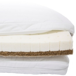 Materac dla dzieci pianka pamięciowa kokos 70cm / 70cm - POPRUTE NITKI, PRODUKT DO DROBNEGO PRZESZYCIA