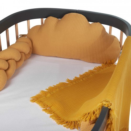Poduszka dekoracyjna "chmurka" musztardowa