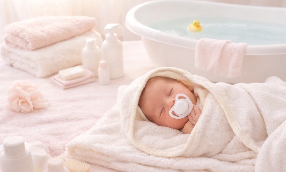 Pierwsza kąpiel noworodka – na co zwrócić uwagę?